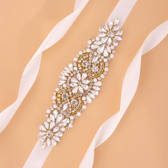 wedding dress belts Womens belt Crystal Satin Rhinestone Wedding Belt Wedding Accessories Bridal Ribbon Sash Belt Dark green Set on a wide ivory satin ribbon sash that ties securely and accentuates your waist Big Jewel Rhinestone Bridal Belt: